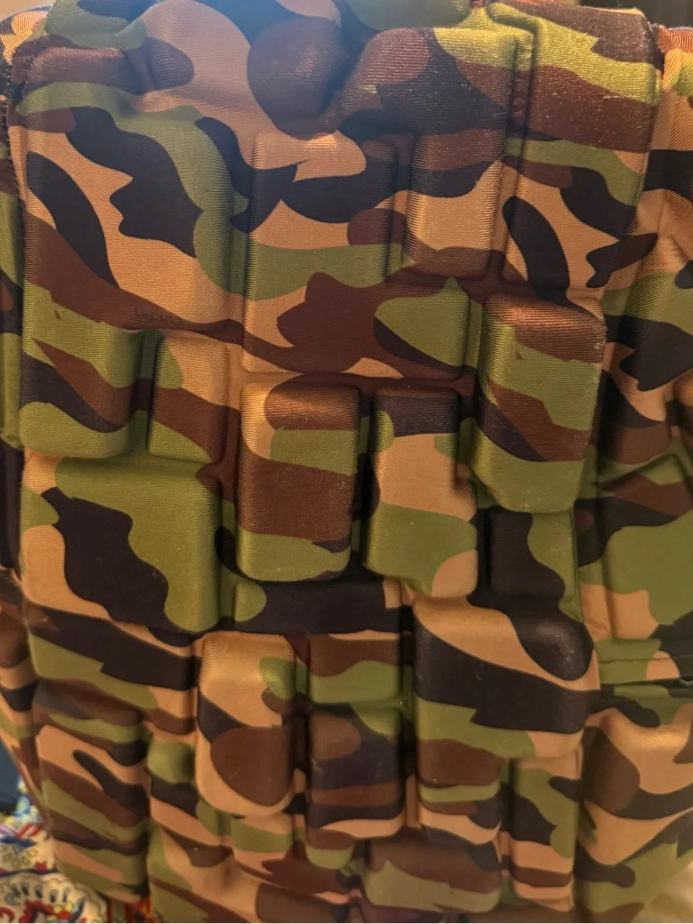 Kids Camouflage Padded Backpack - Green Camo